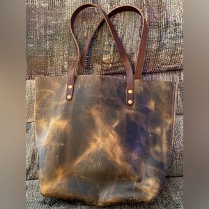 KKM & Co. “Crazy Horse” Leather Tote Bag.